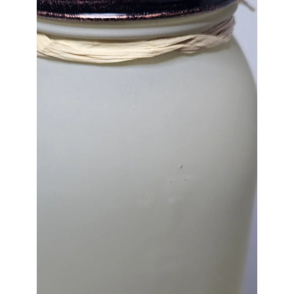 Frosted Mason Jar Candle Holder Fall Blessings Maple Leaf Tea Light Decor Raffia